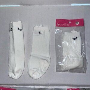 Socks Non-Slip Bottoms Newborn Baby Socks Knee Length Grip Cat Face Whiskers